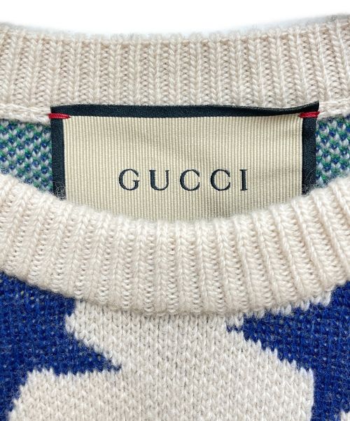 GUCCI（グッチ）GUCCI (グッチ) 総柄ニット サイズ:XSの古着・服飾アイテム