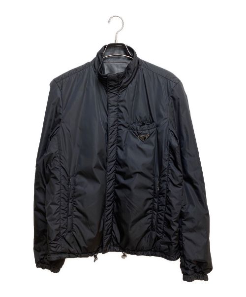 PRADA（プラダ）PRADA (プラダ) リバーシブルレザーブルゾン ブラック サイズ:46の古着・服飾アイテム