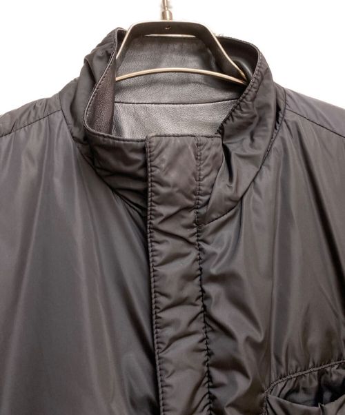 PRADA（プラダ）PRADA (プラダ) リバーシブルレザーブルゾン ブラック サイズ:46の古着・服飾アイテム