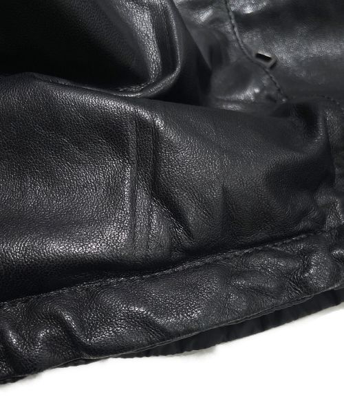 PRADA（プラダ）PRADA (プラダ) リバーシブルレザーブルゾン ブラック サイズ:46の古着・服飾アイテム