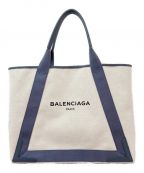BALENCIAGAバレンシアガ）の古着「ミディアムカバスバッグ」｜グルー×ホワイト