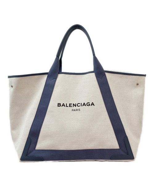 BALENCIAGA（バレンシアガ）BALENCIAGA (バレンシアガ) ミディアムカバスバッグ グルー×ホワイト サイズ:Mの古着・服飾アイテム