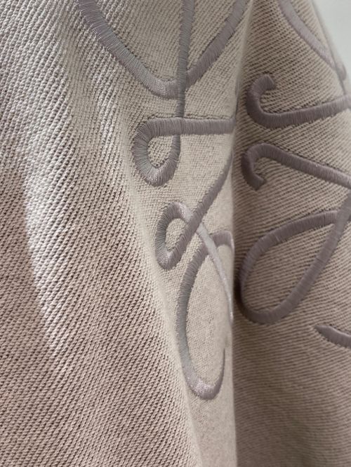 LOEWE（ロエベ）LOEWE (ロエベ) アナグラム エンブロイダリーフーディ グレー サイズ:Sの古着・服飾アイテム