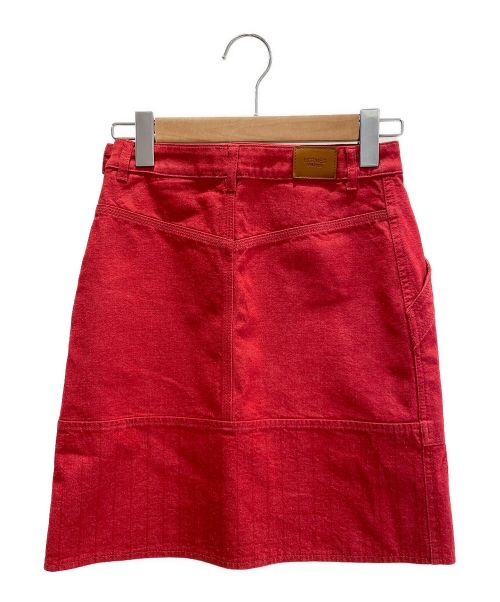 HERMES（エルメス）HERMES (エルメス) デニムミニスカート レッド サイズ:34の古着・服飾アイテム