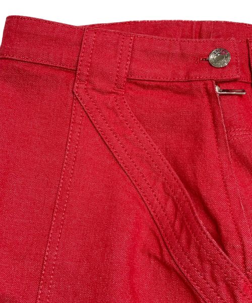 HERMES（エルメス）HERMES (エルメス) デニムミニスカート レッド サイズ:34の古着・服飾アイテム