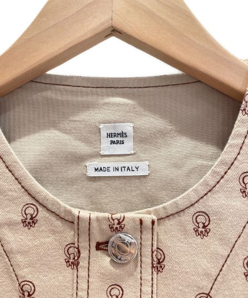 HERMES（エルメス）HERMES (エルメス) ベストインスピレーションドレス ベージュ サイズ:38の古着・服飾アイテム
