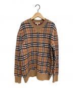BURBERRYバーバリー）の古着「BURBERRYCHECKERED ニット」｜ブラウン