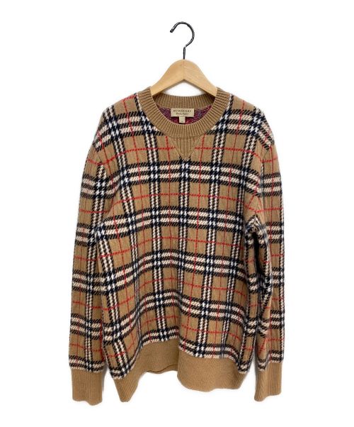 BURBERRY（バーバリー）BURBERRY (バーバリー) BURBERRYCHECKERED ニット ブラウン サイズ:Mの古着・服飾アイテム