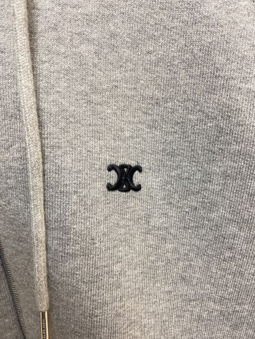 CELINE（セリーヌ）CELINE (セリーヌ) トリオンフシグネチャーパーカー グレー サイズ:Sの古着・服飾アイテム
