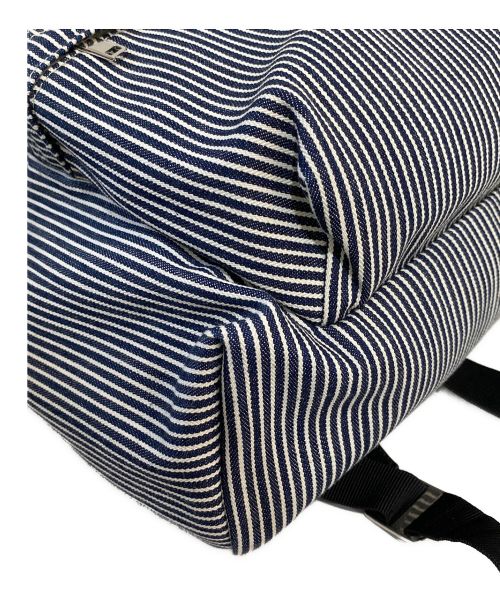 CELINE（セリーヌ）CELINE (セリーヌ) ヒッコリーデニムバックパック ライトグレー×ネイビーの古着・服飾アイテム