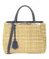 FENDI（フェンディ）の古着「ストロー プチ トゥージュール」｜ベージュ×ネイビー