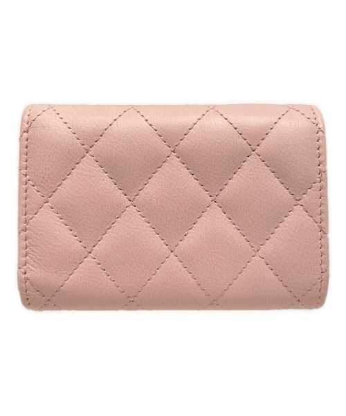CHANEL（シャネル）CHANEL (シャネル) ダブルココクリップスモールフラップウォレット ピンク サイズ:-の古着・服飾アイテム