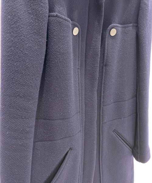 CHANEL（シャネル）CHANEL (シャネル) ウールロングコート ネイビー サイズ:36の古着・服飾アイテム