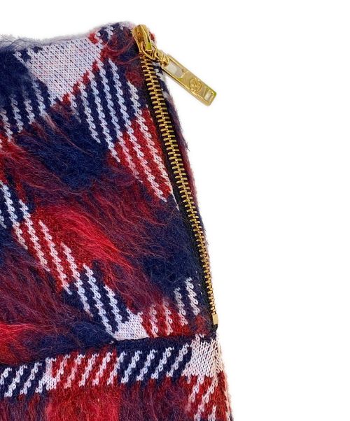 LOUIS VUITTON（ルイ ヴィトン）LOUIS VUITTON (ルイ ヴィトン) シャギーチェックスカート サイズ:M 未使用品の古着・服飾アイテム