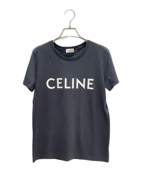 CELINE（セリーヌ）CELINE (セリーヌ) ロゴプリントTシャツ ブラック サイズ:XSの古着・服飾アイテム
