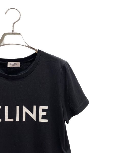 CELINE（セリーヌ）CELINE (セリーヌ) ロゴプリントTシャツ ブラック サイズ:XSの古着・服飾アイテム