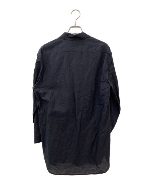 Saint Laurent Paris（サンローランパリ）Saint Laurent Paris (サンローランパリ) リネンレースアップシャツ ブラック サイズ:40の古着・服飾アイテム