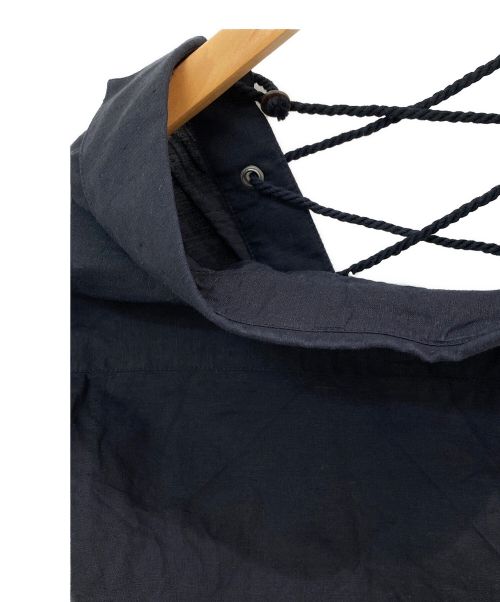 Saint Laurent Paris（サンローランパリ）Saint Laurent Paris (サンローランパリ) リネンレースアップシャツ ブラック サイズ:40の古着・服飾アイテム