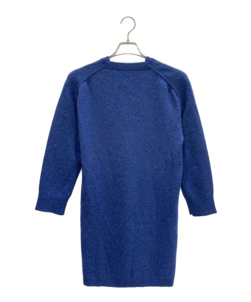 HERMES（エルメス）HERMES (エルメス) カシミヤニットワンピース ブルー サイズ:36の古着・服飾アイテム