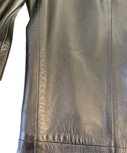 PRADA（プラダ）PRADA (プラダ) レザージャケット ブラック サイズ:46の古着・服飾アイテム