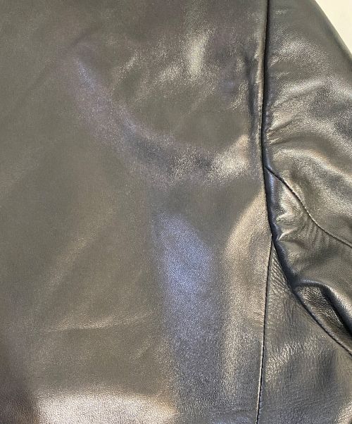 PRADA（プラダ）PRADA (プラダ) レザージャケット ブラック サイズ:46の古着・服飾アイテム