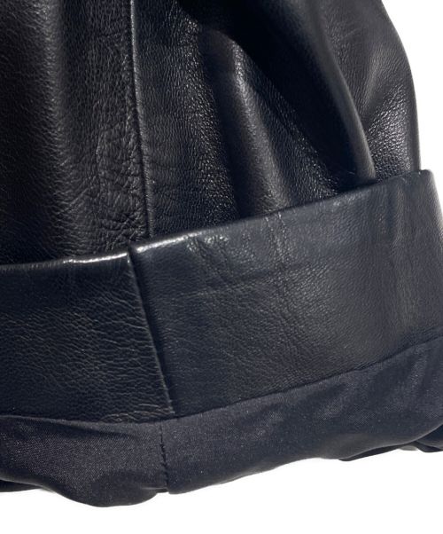 PRADA（プラダ）PRADA (プラダ) レザージャケット ブラック サイズ:46の古着・服飾アイテム