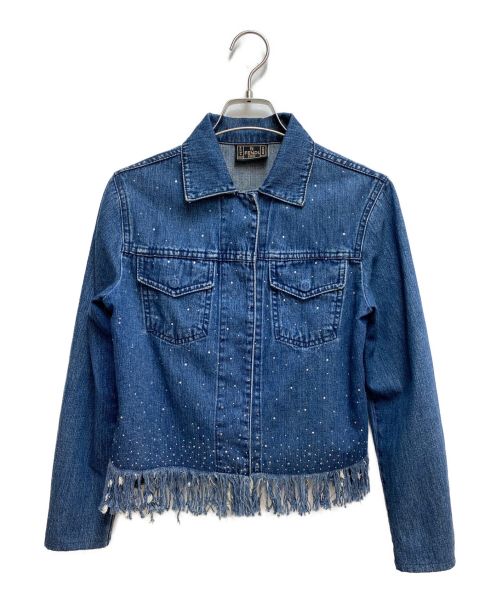 FENDI（フェンディ）FENDI (フェンディ) ラインストーンフリンジセットアップ ブルー サイズ:38/29inchの古着・服飾アイテム