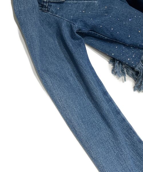 FENDI（フェンディ）FENDI (フェンディ) ラインストーンフリンジセットアップ ブルー サイズ:38/29inchの古着・服飾アイテム
