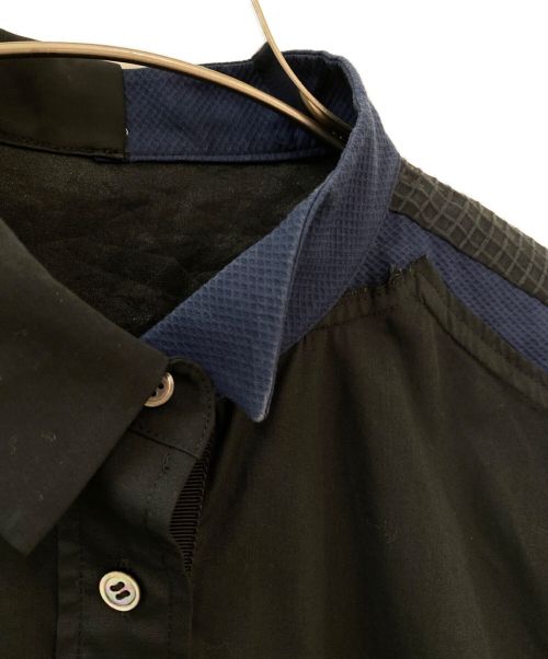 sacai（サカイ）sacai (サカイ) カットアウトシャツワンピース ネイビー×ブルー サイズ:1の古着・服飾アイテム