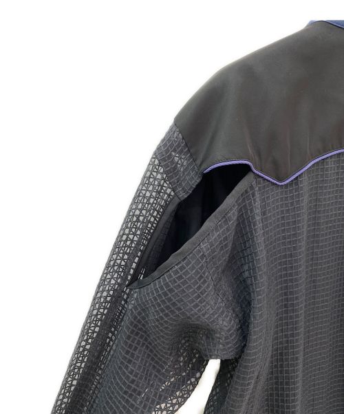 sacai（サカイ）sacai (サカイ) カットアウトシャツワンピース ネイビー×ブルー サイズ:1の古着・服飾アイテム