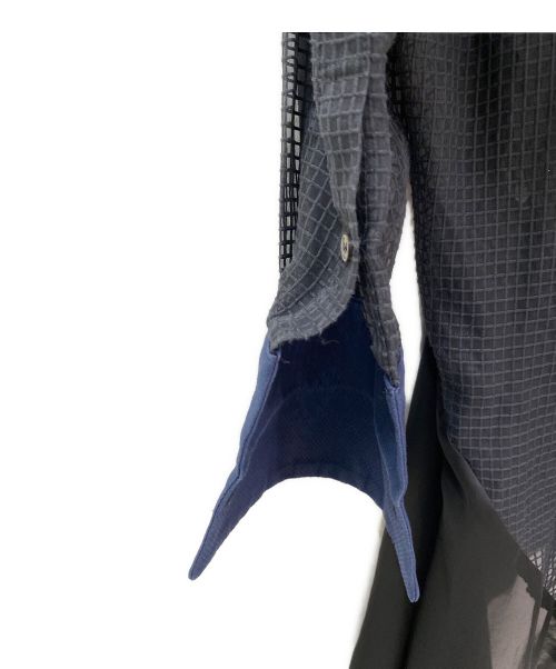sacai（サカイ）sacai (サカイ) カットアウトシャツワンピース ネイビー×ブルー サイズ:1の古着・服飾アイテム