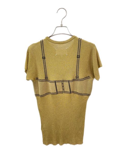 Maison Margiela（メゾンマルジェラ）Maison Margiela (メゾンマルジェラ) ラメリブニットカットソー ゴールド サイズ:XSの古着・服飾アイテム
