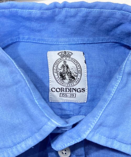 CORDINGS（コーディングス）CORDINGS (コーディングス) リネンシャツ スカイブルー サイズ:SIZE 15 1/2 未使用品の古着・服飾アイテム