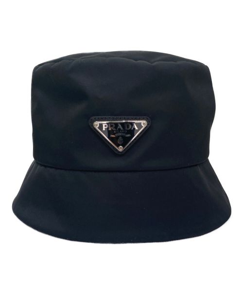 PRADA（プラダ）PRADA×adidas (プラダ × アディダス) バケットハット ブラック サイズ:FREEの古着・服飾アイテム