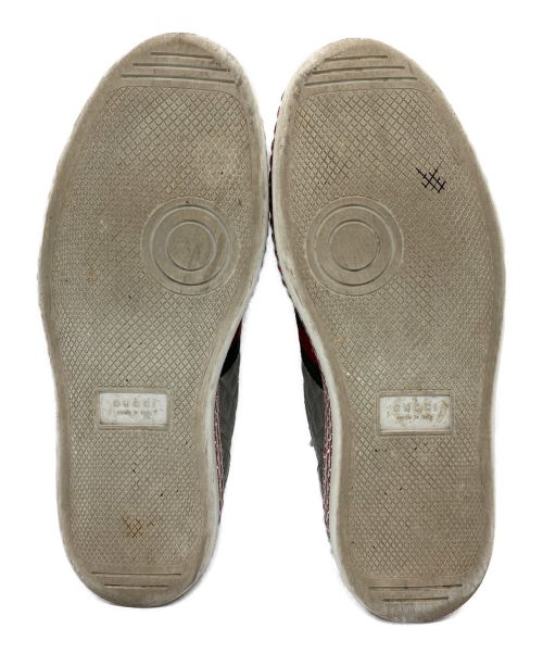 GUCCI（グッチ）GUCCI (グッチ) エンブロイダリークリスタルスニーカー シルバー サイズ:37 1/2の古着・服飾アイテム
