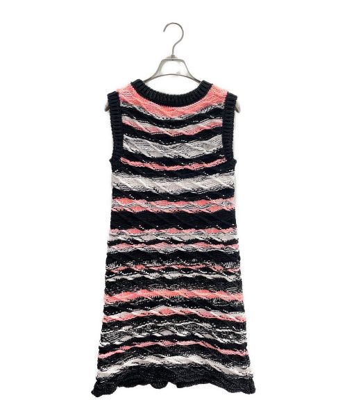 CHANEL（シャネル）CHANEL (シャネル) ノースリーブワンピース ピンク×ブラック サイズ:36の古着・服飾アイテム