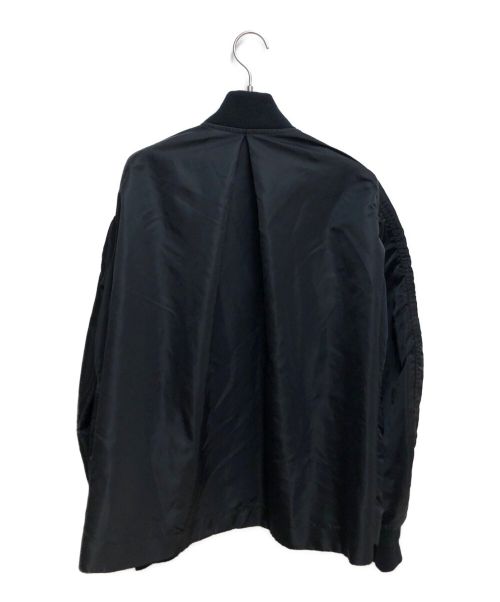 sacai（サカイ）sacai (サカイ) ナイロンツイルミックスニットブルゾン ブラック サイズ:3の古着・服飾アイテム