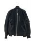 sacai（サカイ）の古着「ナイロンツイルミックスニットブルゾン」｜ブラック