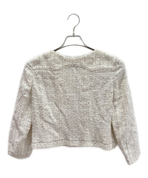 CHANEL（シャネル）CHANEL (シャネル) ココボタンツイードジャケット ホワイト サイズ:36の古着・服飾アイテム