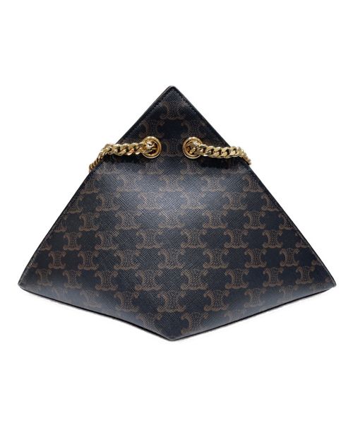 CELINE（セリーヌ）CELINE (セリーヌ) ピラミッドチェーンショルダーバッグ ブラウン サイズ:-の古着・服飾アイテム