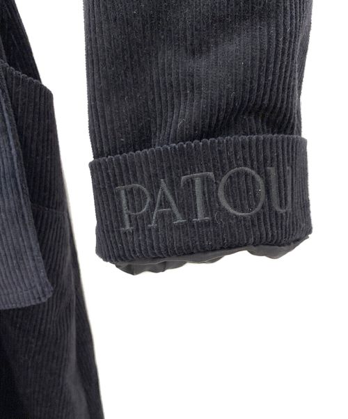 patou（パトゥ）patou (パトゥ) コーデュロイトレンチコート ブラック サイズ:38の古着・服飾アイテム