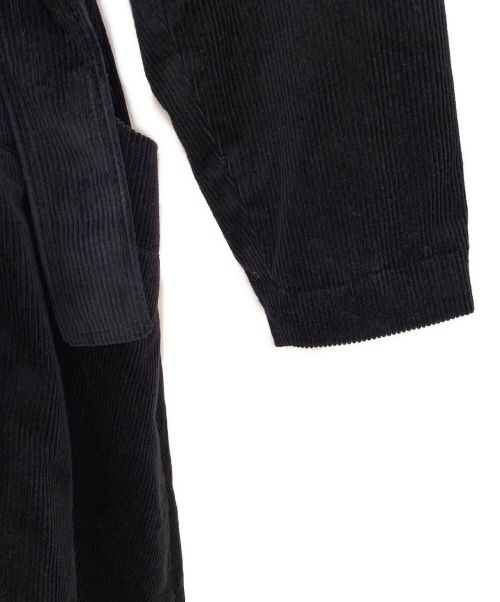 patou（パトゥ）patou (パトゥ) コーデュロイトレンチコート ブラック サイズ:38の古着・服飾アイテム