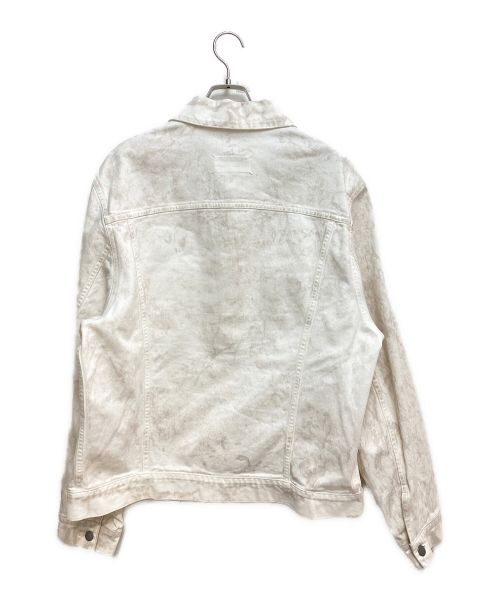 Maison Margiela（メゾンマルジェラ）Maison Margiela  (メゾンマルジェラ) ブリーチデニムジャケット ホワイト×ベージュ サイズ:48の古着・服飾アイテム