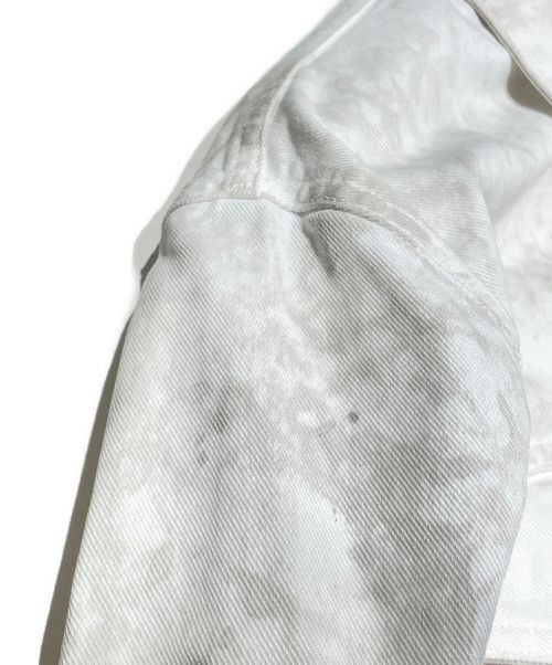 Maison Margiela（メゾンマルジェラ）Maison Margiela  (メゾンマルジェラ) ブリーチデニムジャケット ホワイト×ベージュ サイズ:48の古着・服飾アイテム