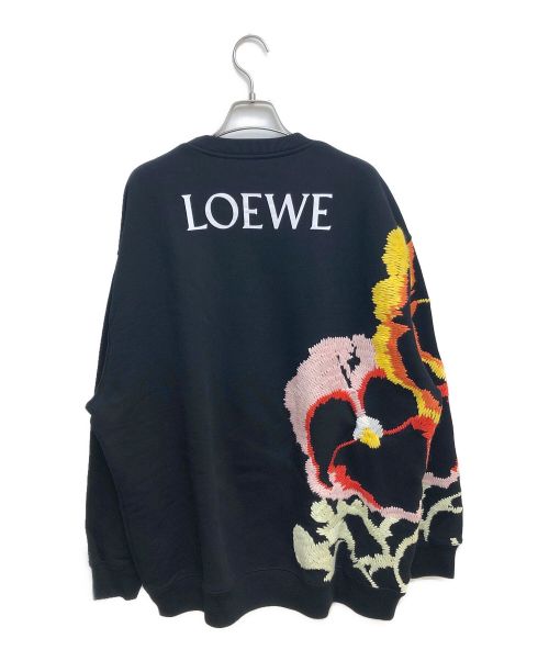 LOEWE（ロエベ）LOEWE (ロエベ) Pansies Embroidery Sweatshirt ブラック サイズ:XSの古着・服飾アイテム