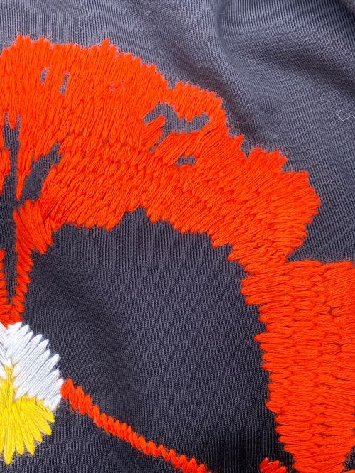 LOEWE（ロエベ）LOEWE (ロエベ) Pansies Embroidery Sweatshirt ブラック サイズ:XSの古着・服飾アイテム