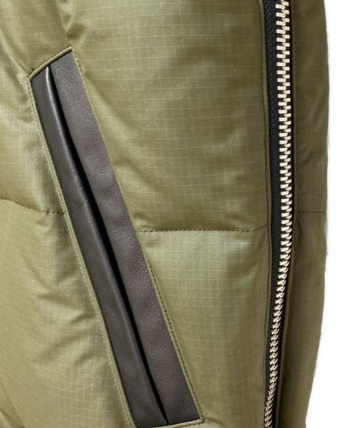 sacai（サカイ）sacai (サカイ) 21AW アームレザーパテッドジャケット オリーブ×ブラック サイズ:1の古着・服飾アイテム
