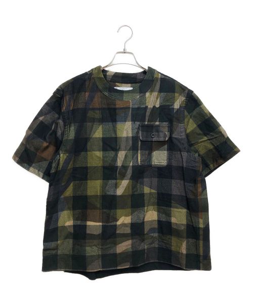 sacai（サカイ）sacai (サカイ) Plaid Pullover オリーブ サイズ:2の古着・服飾アイテム