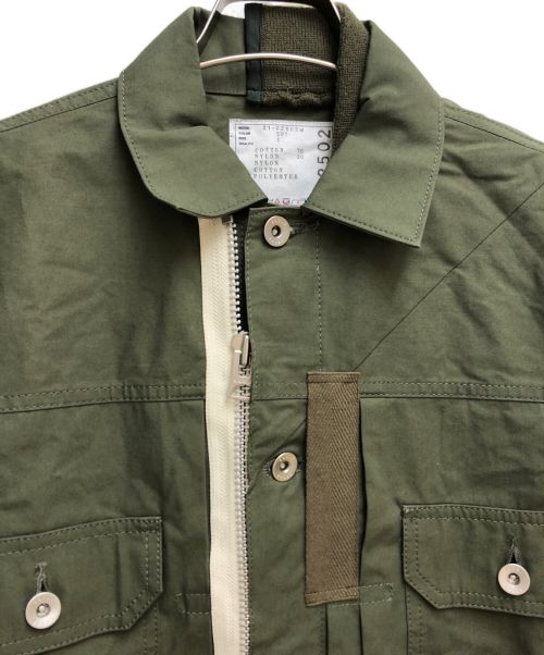 sacai（サカイ）sacai (サカイ) Cotton Nylon Oxford Blouson オリーブ サイズ:1の古着・服飾アイテム