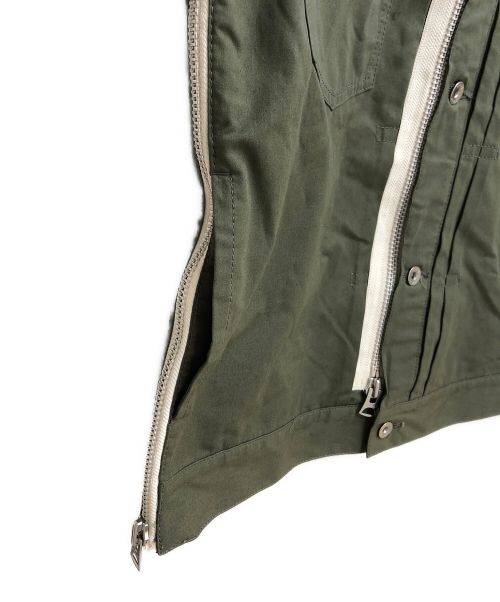 sacai（サカイ）sacai (サカイ) Cotton Nylon Oxford Blouson オリーブ サイズ:1の古着・服飾アイテム
